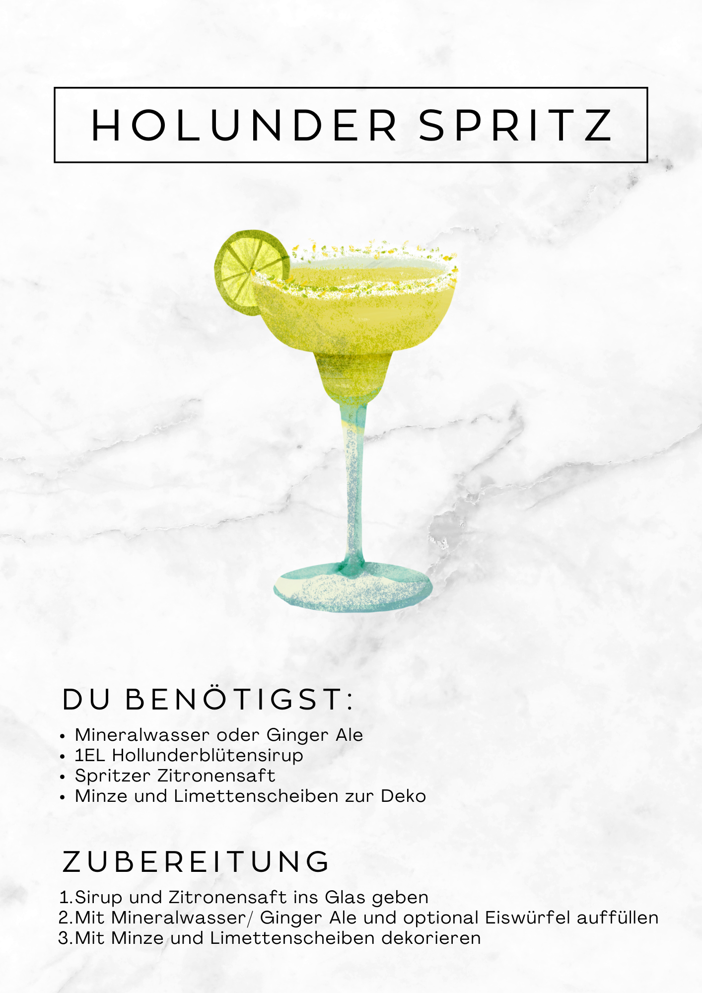 Hier sollte ein Rezept zu einem Cocktail sein.