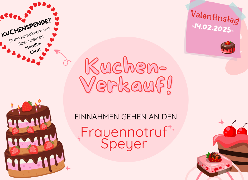 Hier sollte ein Werbeplakat für eine Kuchenverkauf sein.