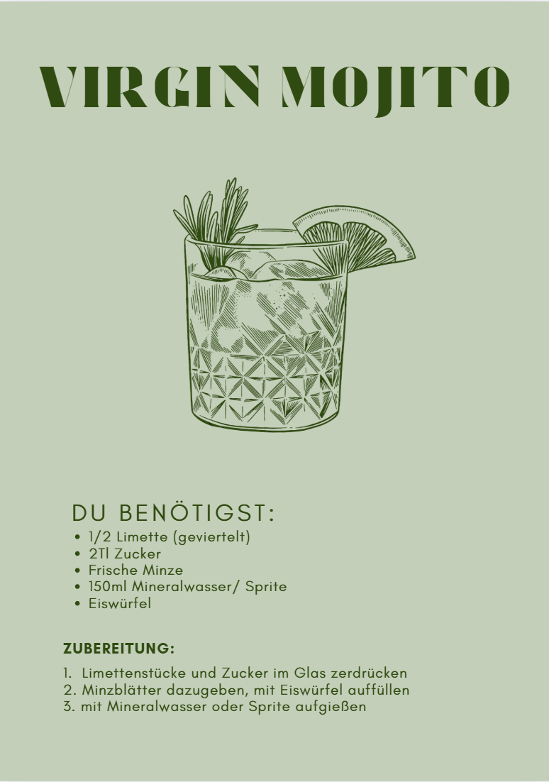 Hier sollte ein Rezept zu einem Cocktail sein.