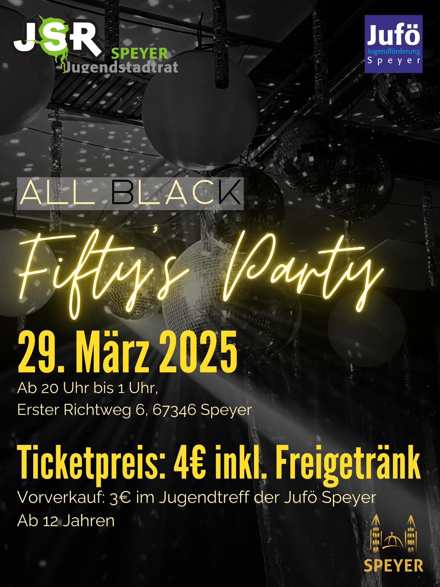 Hier sollte ein Werbeplakat für eine Party sein.